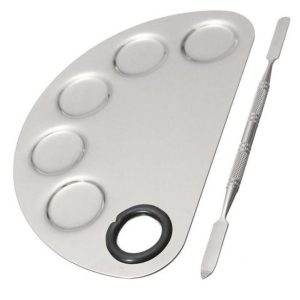 The unique professional stainless steel Brow Mixing Palette from Henna Brows International