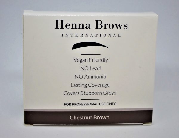 The Chestnut Brown Henna Powder comes with a 10g box of Henna Brow Powder