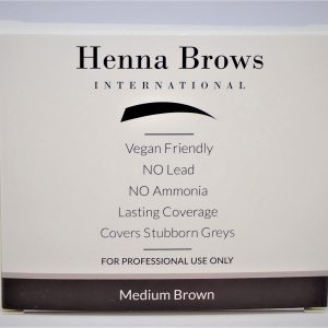 Medium Brown Henna Powder comes with a 10g box of Henna Brow Powder