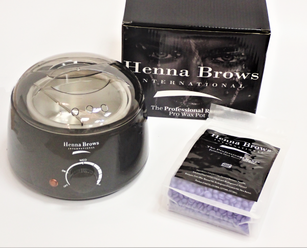 Henna Brows Professional Wax Pot with 300g of premium shea butter hot wax