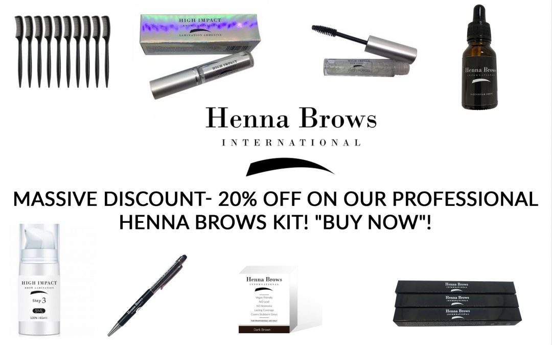 Massive Discount- 20% off on our Professional Henna Brows Kit! “BUY NOW”